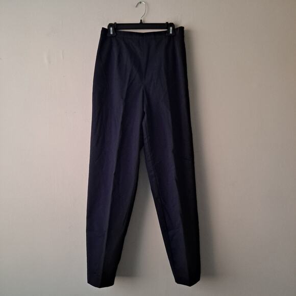 Talbots Wrinkle Resistant Cotton Pants Pull On Tapered Ankle Black Women Sz 10L - Picture 3 of 9